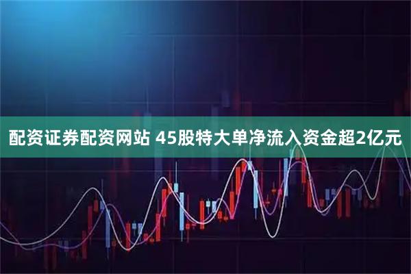 配资证券配资网站 45股特大单净流入资金超2亿元